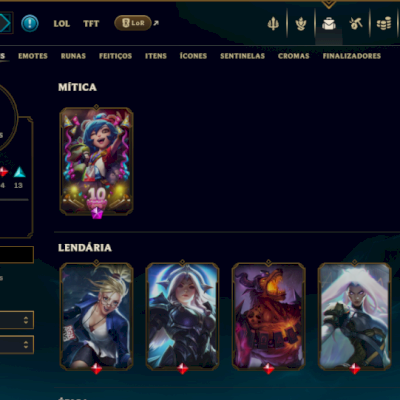 Unranked com 50 Champs e 28 Skins