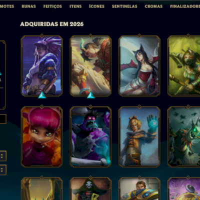 Conta LOL Main Suporte peel + TFT (Valorant apenas 3 passes e 1 skin)