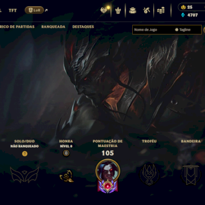 Conta Lol 40 Skins 5 Lendarias 30 Epicas