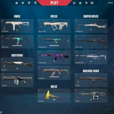 Conta gold 2  VALORANT com pacote SUBLIME e outras skins.