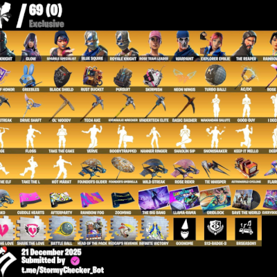 CAVALEIRO NEGRO + GLOW + SALVE O MUNDO FUNDADOR + 4950 VBUCKS + 274 SKINS