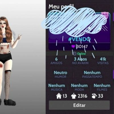 Conta de avakin a venda