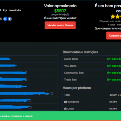 CONTA STEAM 11 ANOS - +400 JOGOS -