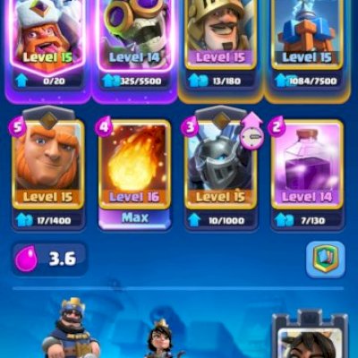 Conta de clach Royale gemada e bastantes cartas level 15 16