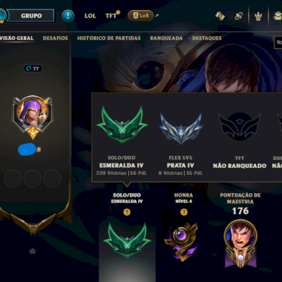 [CONTA LOL] Esmeralda 4  - SEMINOVA