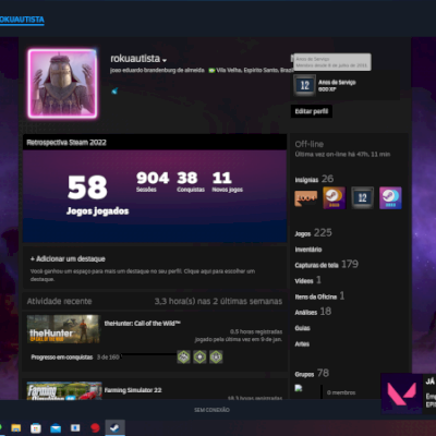 Conta com mais de 12 anos de existencia e acompanhada de 220 jogos