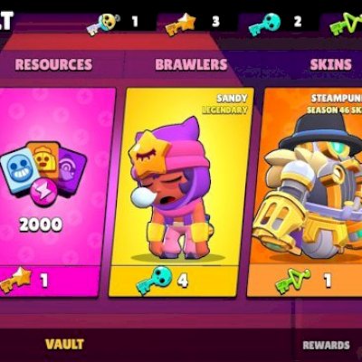 Conta 19k de troféus 50k de gold 20k de pontos de poder e 497 gemas