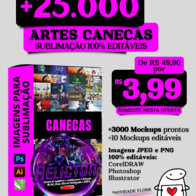 Master Pack +25.000|Artes Para Canecas +3.000 Mockups Pronto