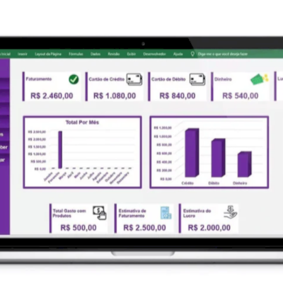 Planilha de Controle Financeiro e cadastro de Clientes