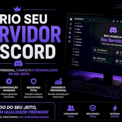 🚀 Crio Seu Servidor Discord | Profissional, Organizado e Personalizado