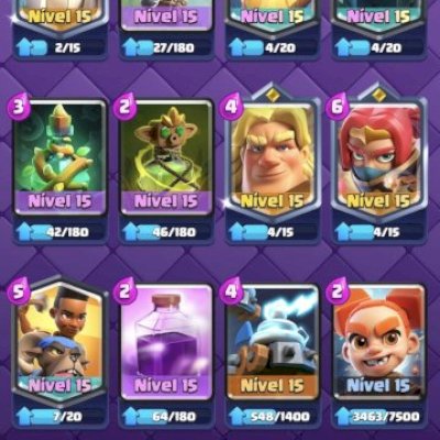 Conta 9 ano, 12000 troféus, Maior campeão Liga 7, quase todas as evoluções