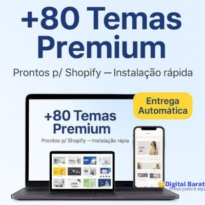 🔥Pacotão Dropshipping Shopify Premium 💻 +80 Temas Exclusivos Prontos pra Venda