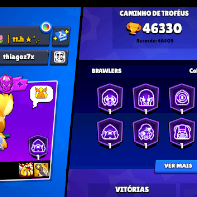 VENDO CONTA DE BRAWL STARS 46K DE TROFÉUS