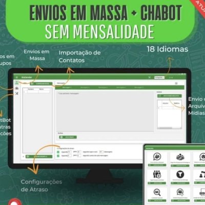 Wasender + Gerador De Licenças - Versão 4.5.0 - 2025 - Softwares e Licenças