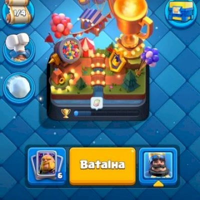 Clash Royale level 56, 7 cartas level 15, 136559 curingas elite e 3 evoluções