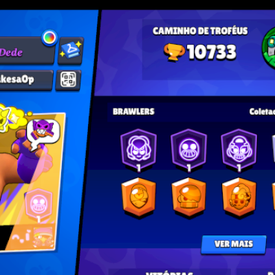 CONTA BRAWL STARS 10.7K TROFÉUS | 56 BRAWLERS (LEON, TARA, EL PRIMO POWER 11) |