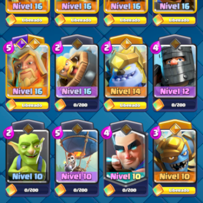 Conta 11.7K Troféus | 121/122 Cartas | Várias Nível 16 | Heróis