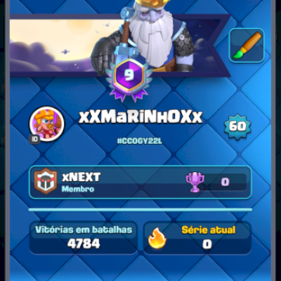 CONTA CLASH ROYALE NÍVEL 60, 9 ANOS