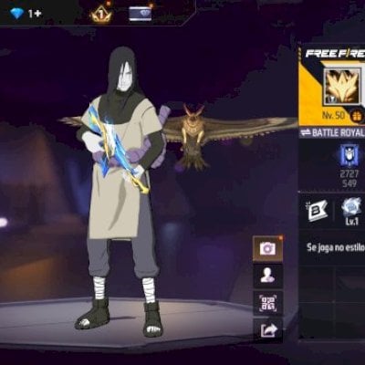 Conta Free Fire Masculina, Level 50