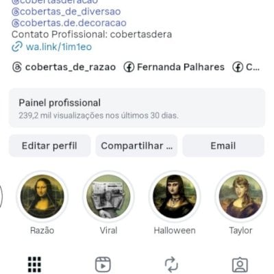 Conta de Instagram + facebook