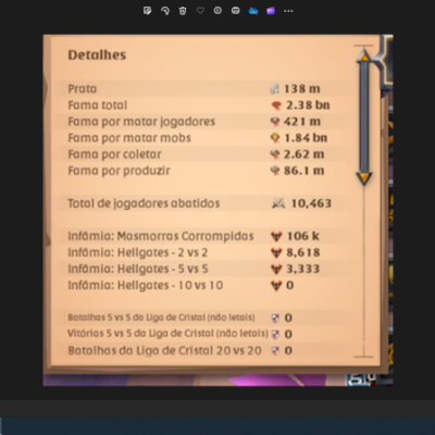 Coleta, Craft, ZvZ, Gank, PvP, PvE, Pesca