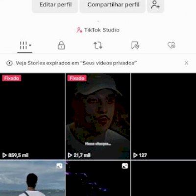 Conta Tiktok 2k, criada em 2021, promover, vídeo com 800k