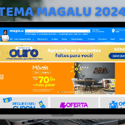 Tema Shopify Magalu + BRINDES + 300 PRODUTOS