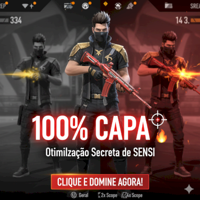 SENSI CAPA VERMELHO: Otimização Secreta FF 100% HS!