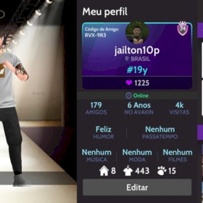 Conta antiga Avakin Life Masculina