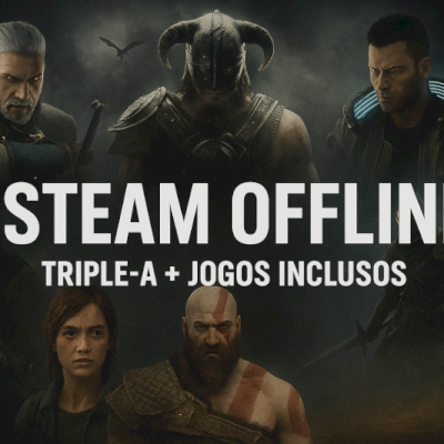 STEAM OFFLINE OS MELHORES TRIPLE-A!+jogos EXTRAS