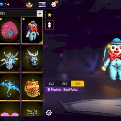 CONTA DE FREE FIRE COM CALÇA ANJOS E OUTRAS SKINS RARAS