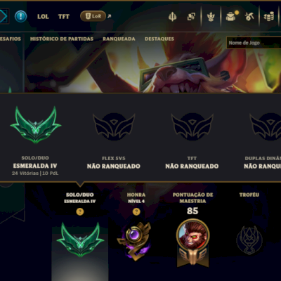 Esmeralda 4 com 60 Champs e 9 Skins