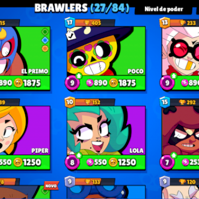 Uma conta de Brawl Stars e uma de Clash Royale. Mesmo Loguin. PREÇO ÚNICO.