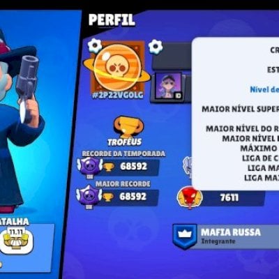 Conta 2019 de brawl com várias skins antigas