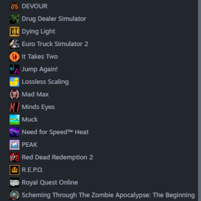 CONTA STEAM com RDR2 + BF2042 + It Takes Two + Dying Light + ETS2 + 30+ JOGOS