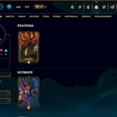 Bronze 2 com 115 Champs e 46 Skins +1 Rara +2 Prestigios