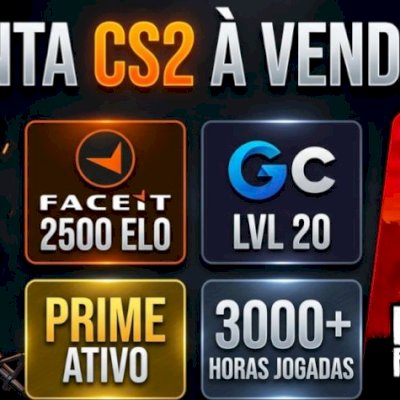 VENDO CONTA CS2 - FACEIT LVL 10 (2500 ELO) - GC LVL 20 - PRIME - 100% TRUST