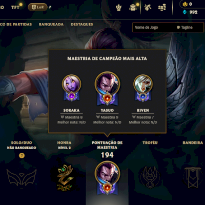 Conta do LoL para inicar ou smurfar com skins e icones
