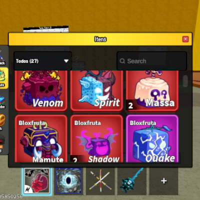 Conta de blox fruits com quase tudo