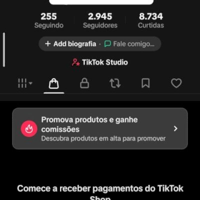 VENDO ESTÁ CONTA TIK TOK COM 2.9K COM SHOP DOCUMENTO EM BRANCO