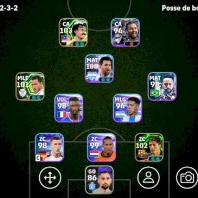 Efootball mobile contas
