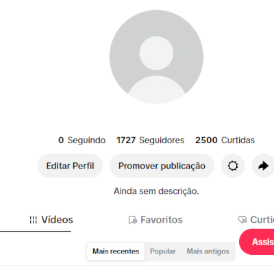 CONTA TIK TOK 1,7K SEG (SHOP ATIVO) (VITRINE DAQUI A 30 DIAS) LEIA A DESCRIÇÃO!