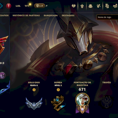 Conta prata II, 229 skins, nível 495,