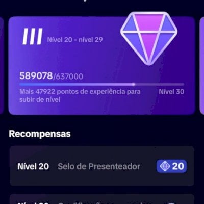 Conta Tiktok Nível 29 de presenteador com mais de 2400 seguidores