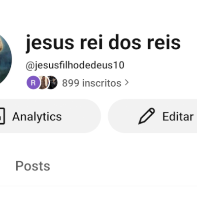 Canal do YouTube 900 inscritos