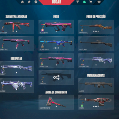 CONTA VALORANT 2 SKINS SAQUEADORA E NETUNO