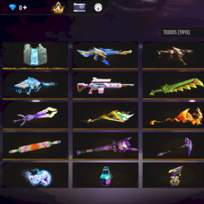 Conta nível 72, skin de arma com atributos