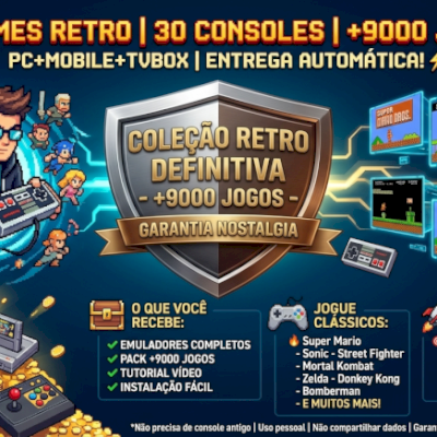 🎮 GAMES RETRO — 30 CONSOLES +9000 JOGOS 🎮 📱