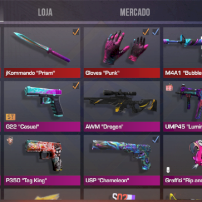 Conta Standoff 2 Ouro | Level 98 | 2 Facas | Medalha Silver S8 | Inventário Roxo