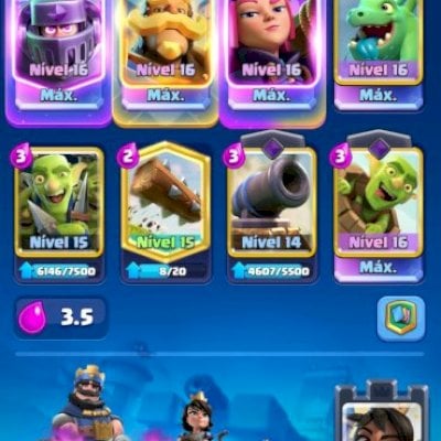 Conta de royale Top, com algumas cartas 16